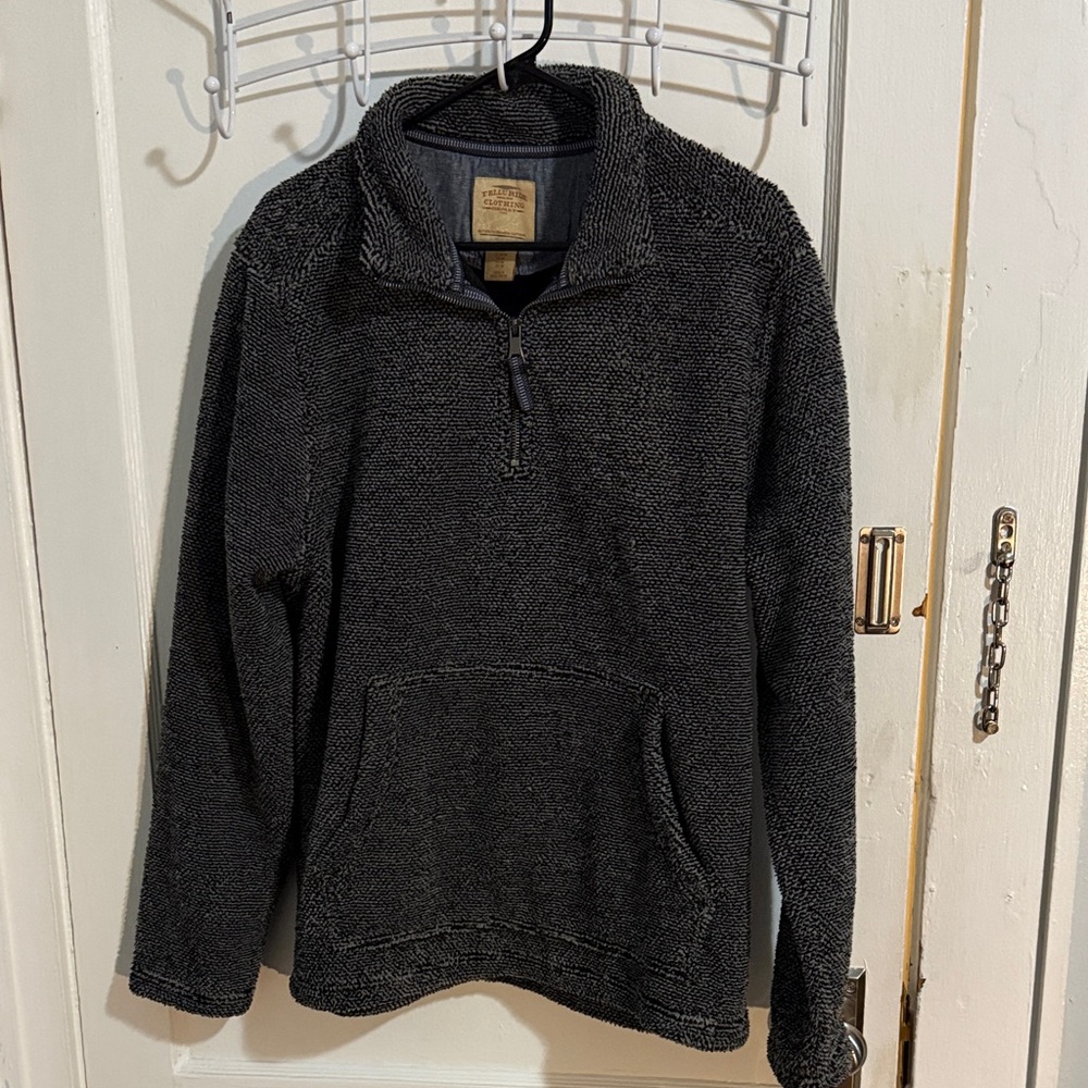 Men's Charcoal Zip-Up Sweater